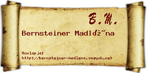 Bernsteiner Madléna névjegykártya